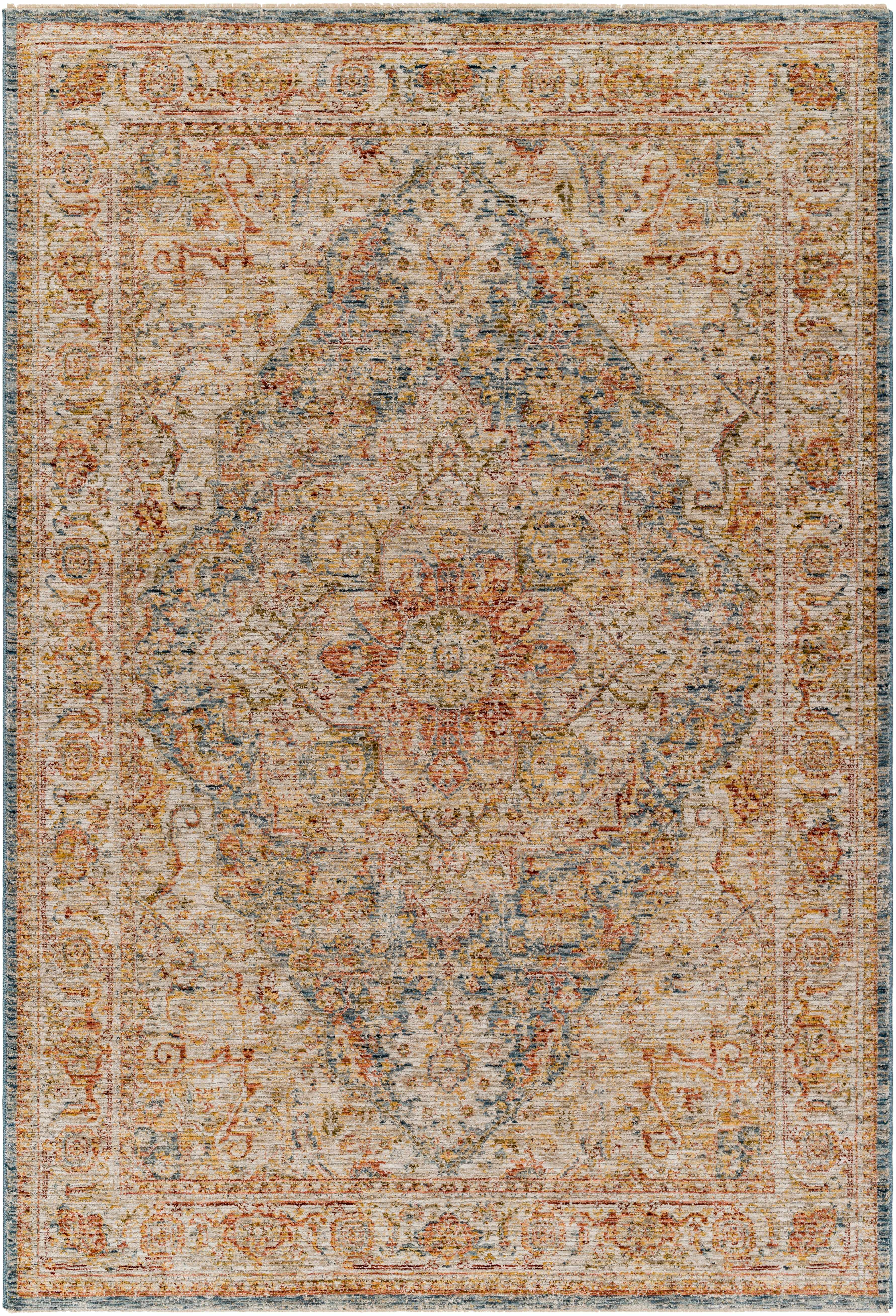 Cress Tan Rich Textured Traditional Rug