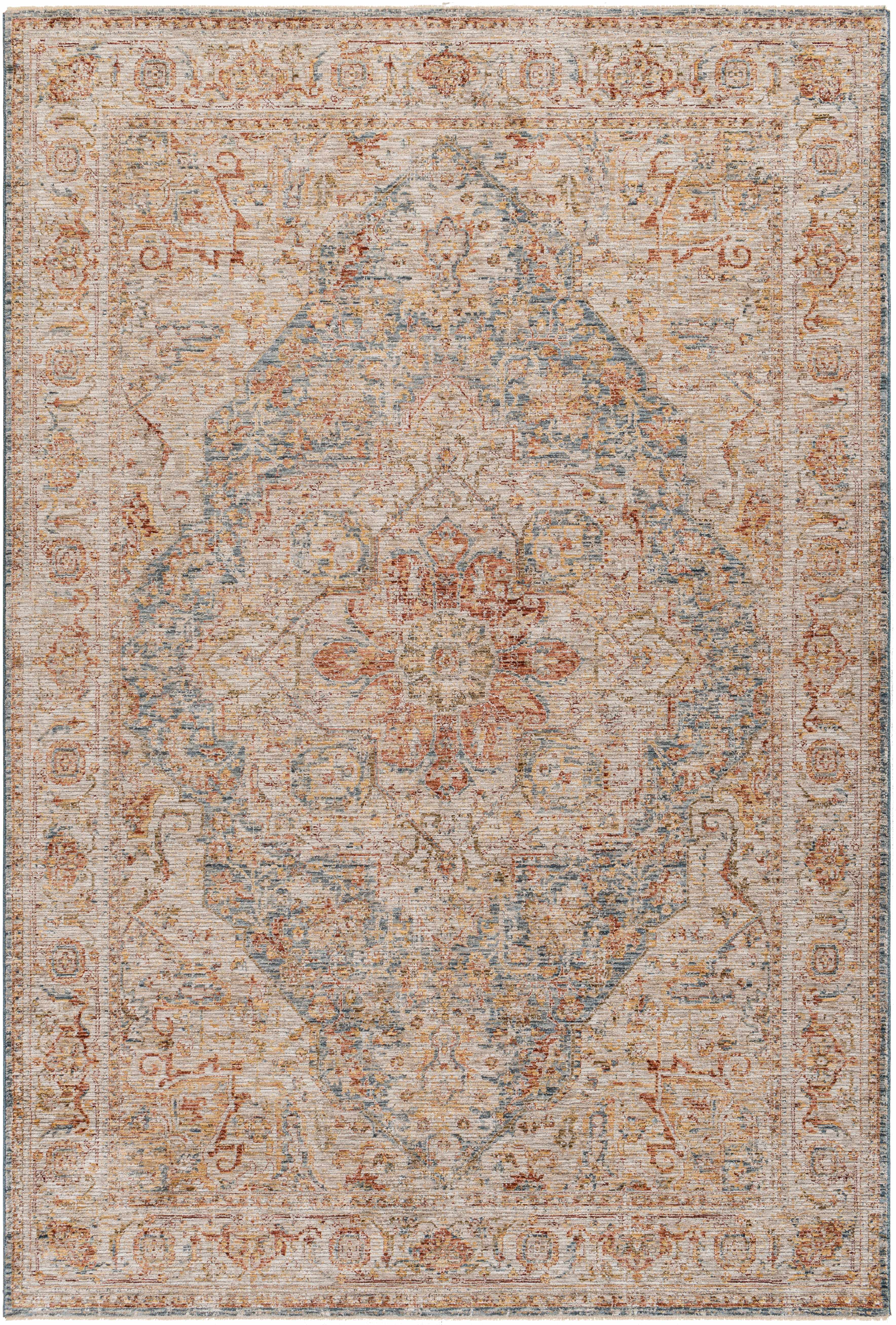 Cress Tan Rich Textured Traditional Rug