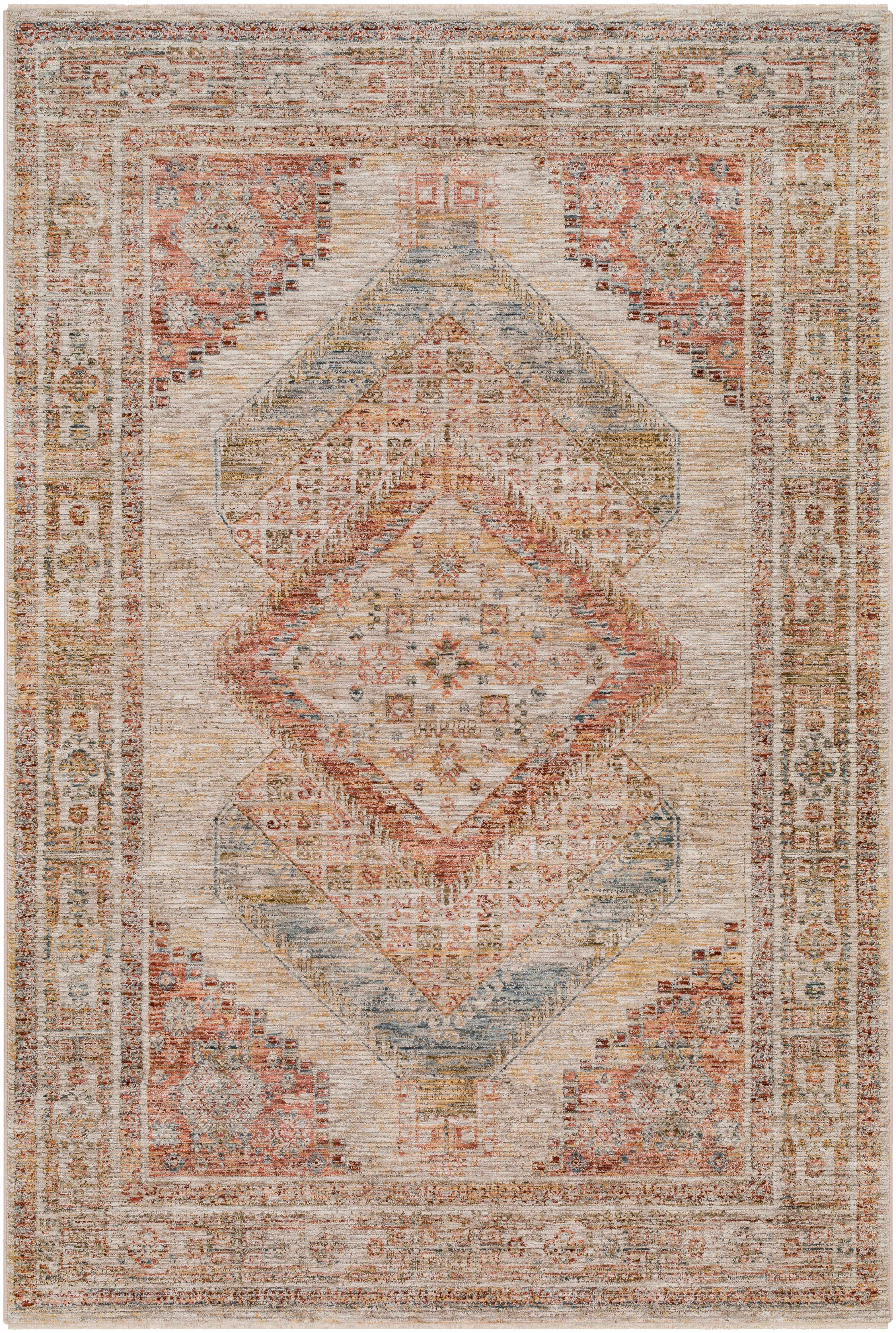 Moya Tan Rich Textured Traditional Rug